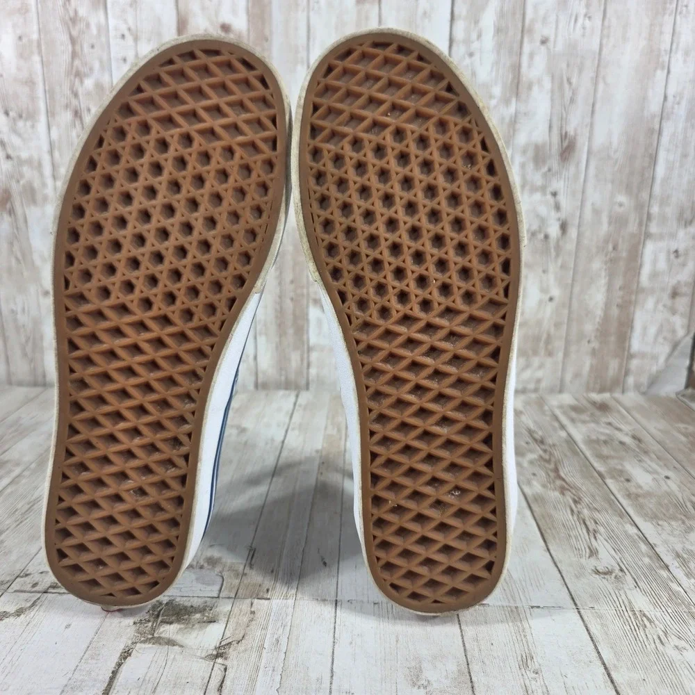 Vans‎ Authentic Blue Canvas Low Top Sneakers Womens 9.5 Mens 8 Skate Shoes